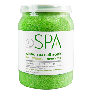 BCL SPA Dead Sea Salt Soak Lemongrass + Green Tea 64 oz (1.814 gr)