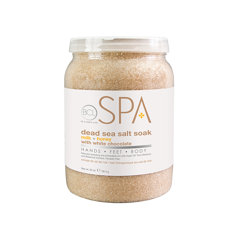 BCL SPA Dead Sea Salt Soak Milk + Honey w/ White Chocolate 64 oz (1.814 gr)