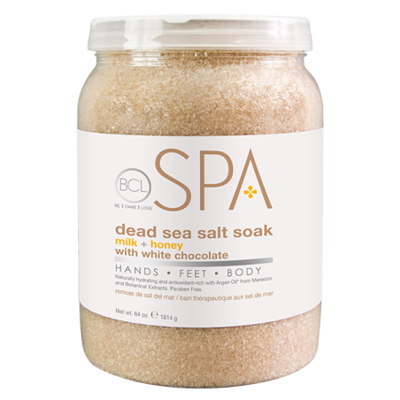 BCL SPA Dead Sea Salt Soak Milk + Honey w/ White Chocolate 64 oz (1.814 gr)