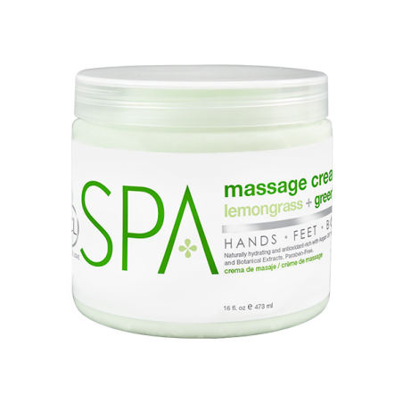 BCL SPA Massage Cream Lemongrass + Green Tea 16 oz (454 gr)