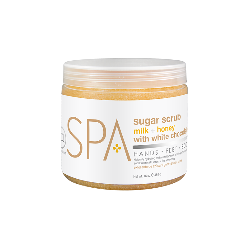 BCL SPA Sugar Scrub Milk + Honey with White Chocolate 16 oz (454 gr)