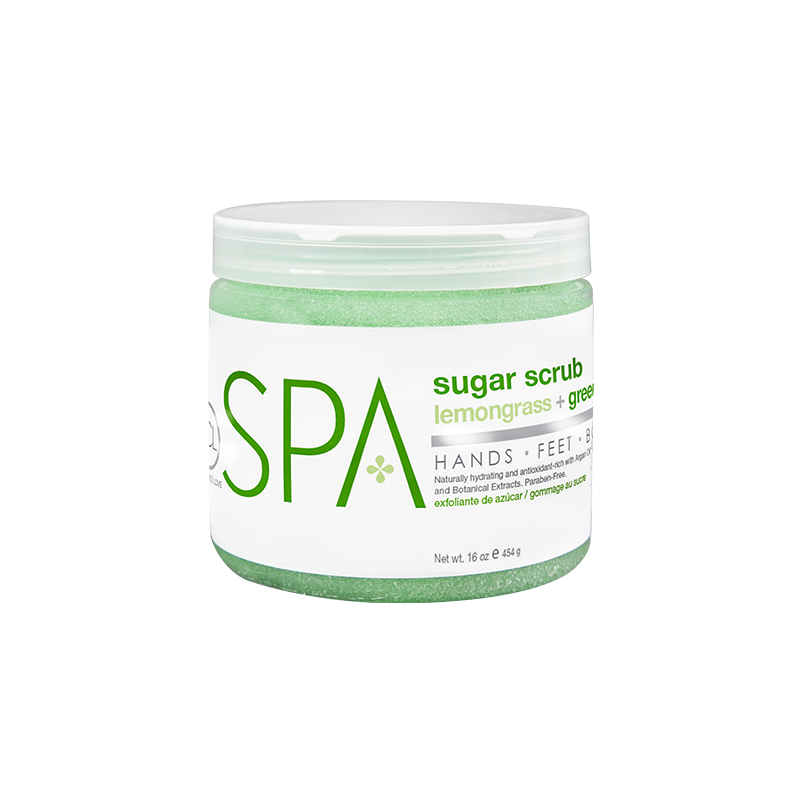 BCL SPA Sugar Scrub Lemongrass + Green Tea 16 oz (454 gr)