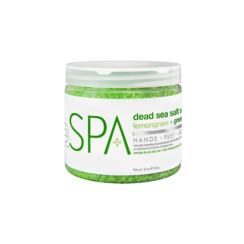 BCL SPA Dead Sea Salt Soak Lemongrass + Green Tea 16 oz (454 gr)